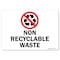 Signmission OSHA, 7" Height, Rigid Plastic, 10" x 7", Landscape, Non Recyclable Waste with Graphic OS-MISC-P-710-L-19504 - alternate 1